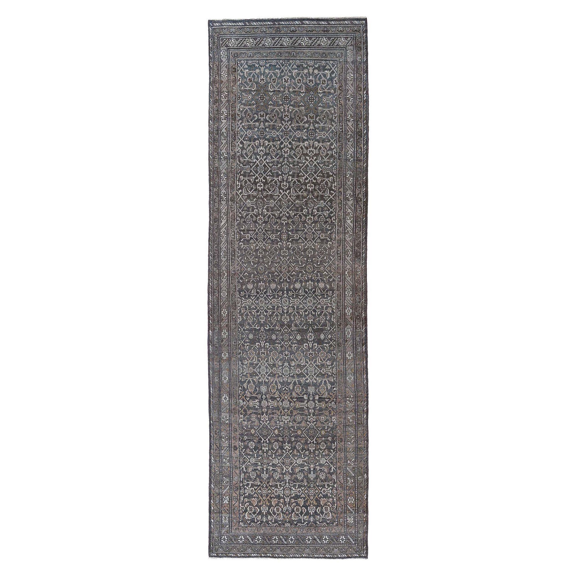 Persischer Malayer Läufer Teppich - Wolle Brown Design - 96854