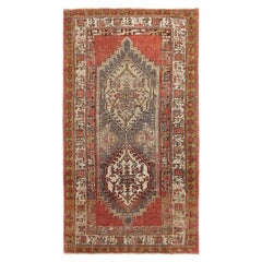 Alfombra Persa Sarab Small - Lana Gris Marfil Rojo Amarillo Design - 96800