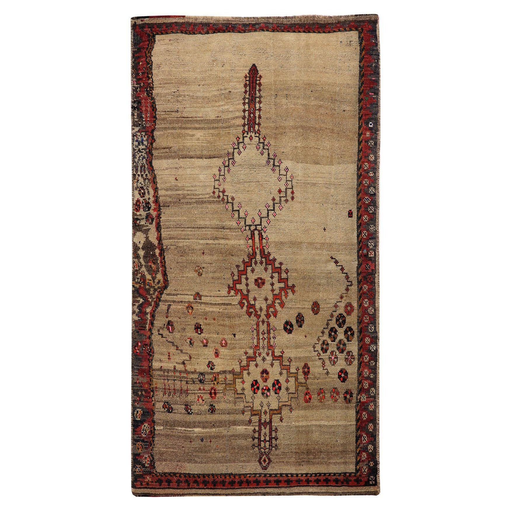 Persischer Gabbeh Kleiner Teppich - Wolle Elfenbein Design - 96803