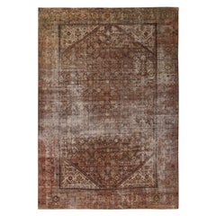 Tapis de sol persan Sultanabad - Laine Brown Green Design - 96816