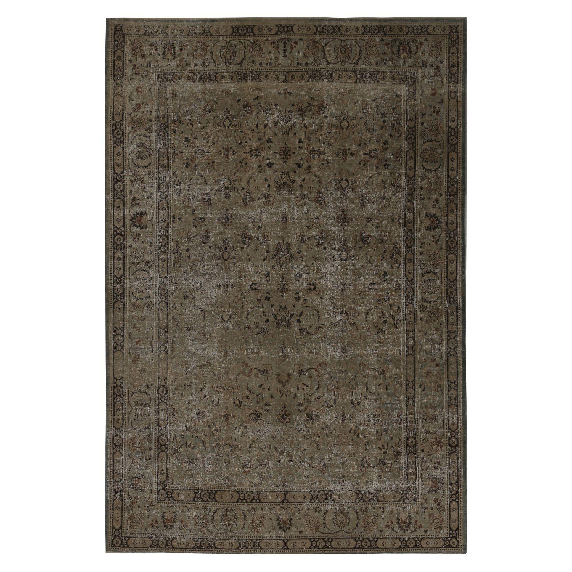 Tappeti persiani Mashad - Disegno in lana marrone - 96870