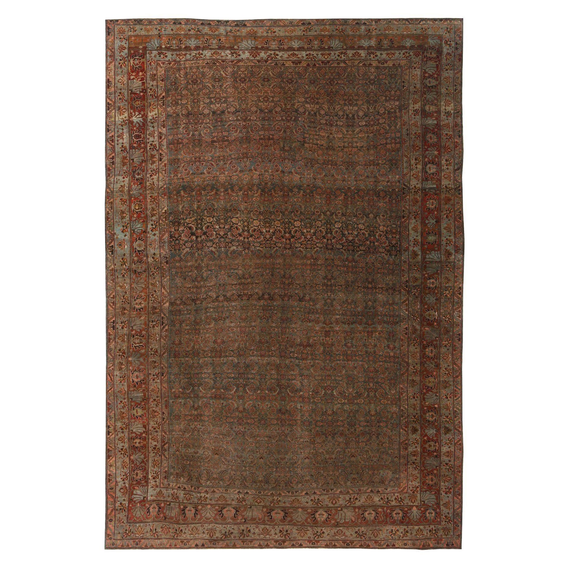 Tappeto persiano Bijar Over Size - Design Blu Lana - 96817