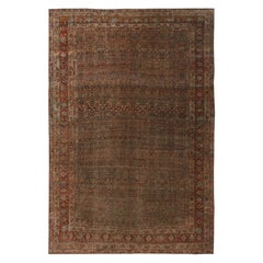 Tapis persan Bijar, motif bleu en laine - 96817