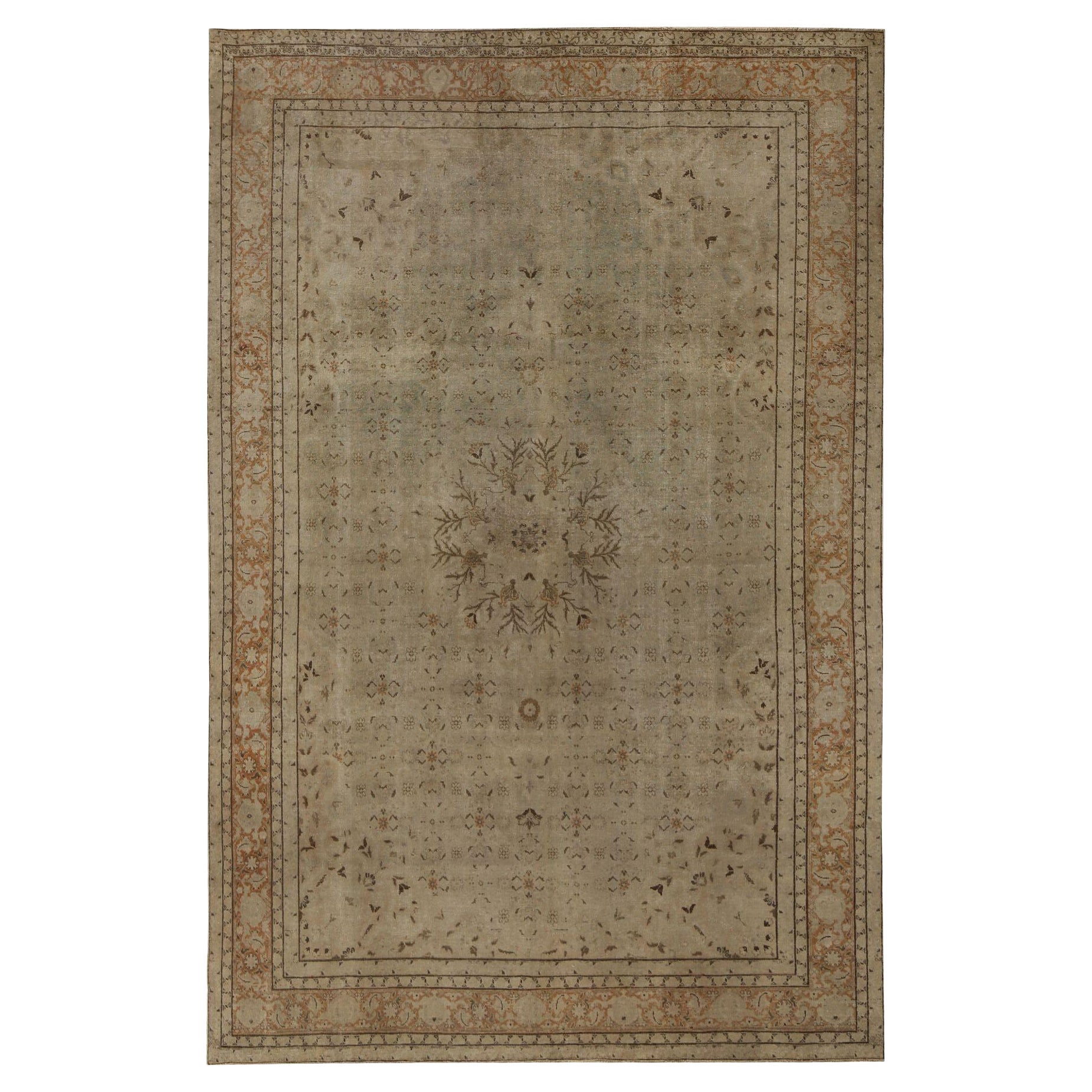 Persische Täbris-Teppiche - Wolle Taupe Design - 96871