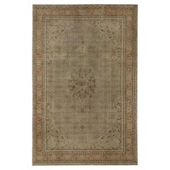 Persian Tabriz Area Rugs - Wool Taupe Design - 96871
