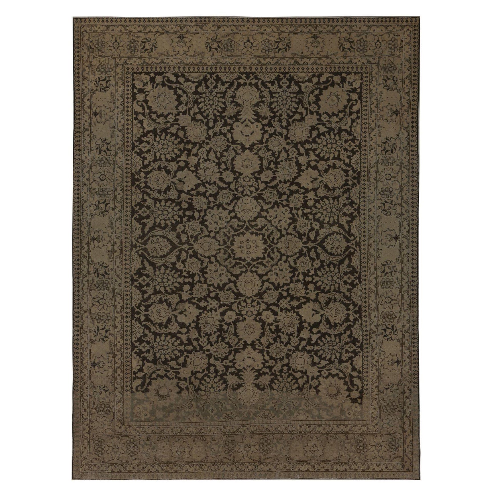 Persische Täbris Teppiche - Wolle Brown Design - 96872