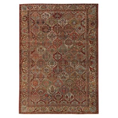 Persian Bakhtiari Area Rugs - Wool Blue Green Ivory Red - 96873