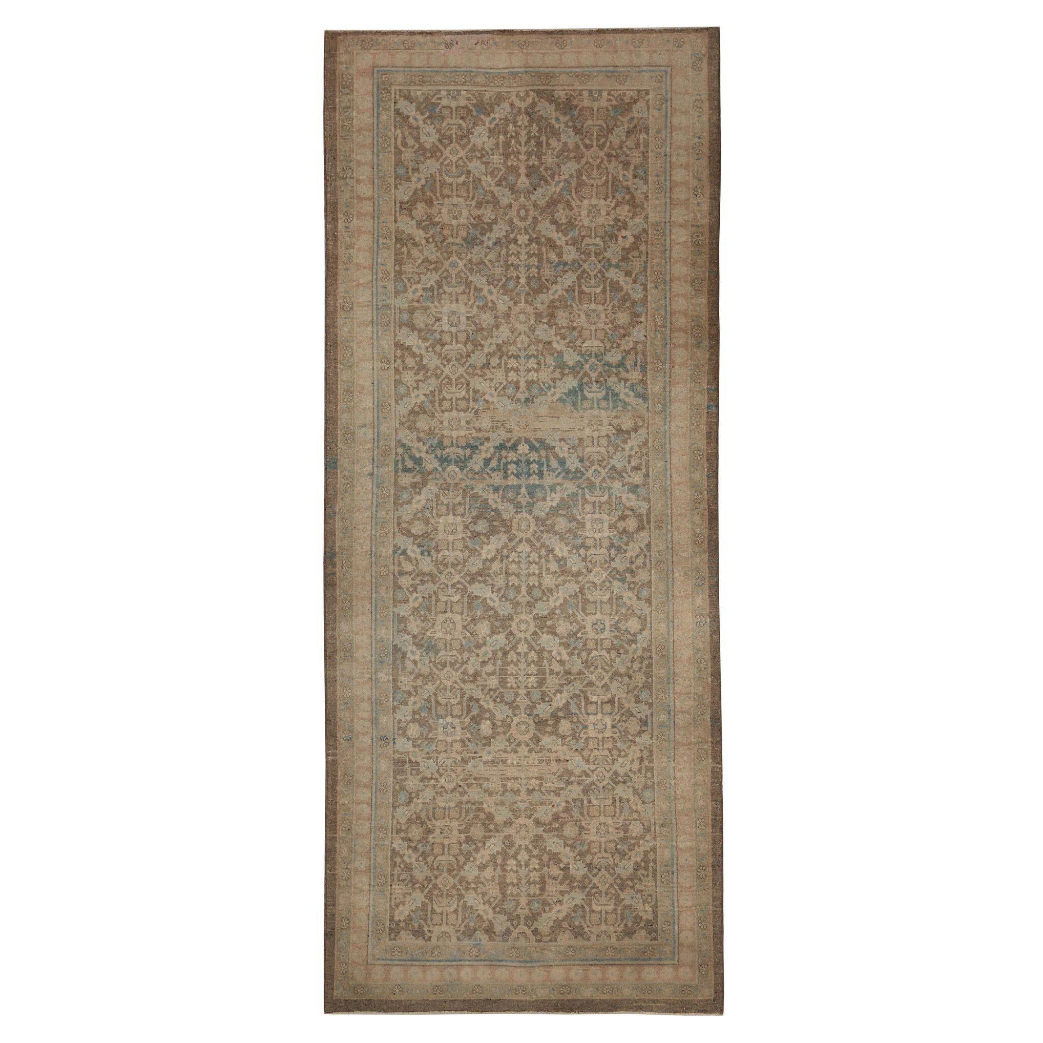 Persische Mahal Teppiche - Wolle Braun Elfenbein Design - 96820