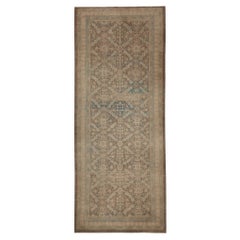 Persian Mahal Area Rugs - Wool Brown Ivory Design - 96820
