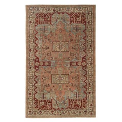 Tapis persans Bakhtiari - Design en laine bleu rose rouge - 96874