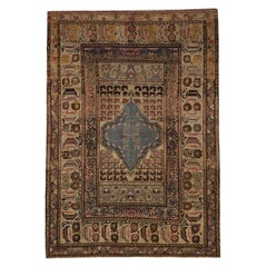 Petit tapis de Turquie persan - Design en laine ivoire - 96821