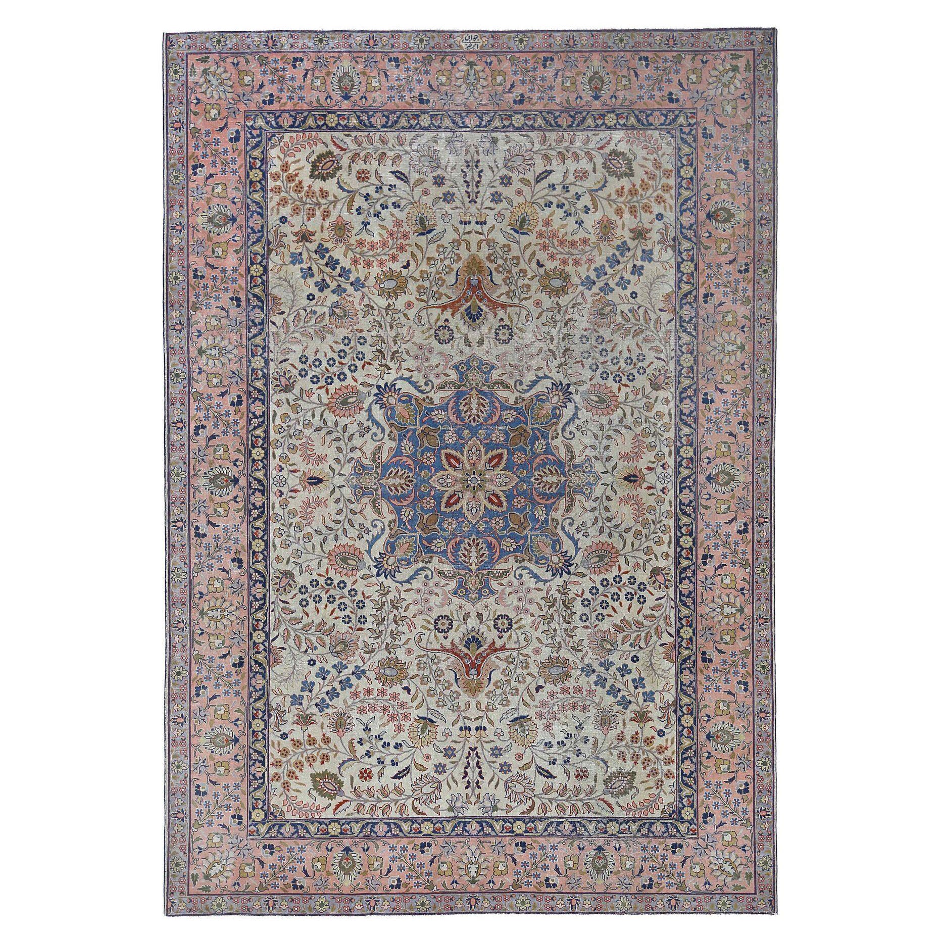 Tappeti persiani Tabriz - Lana, avorio, rosa - 96875