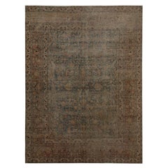 Tapis persans Mashad, motif bleu en laine - 96822
