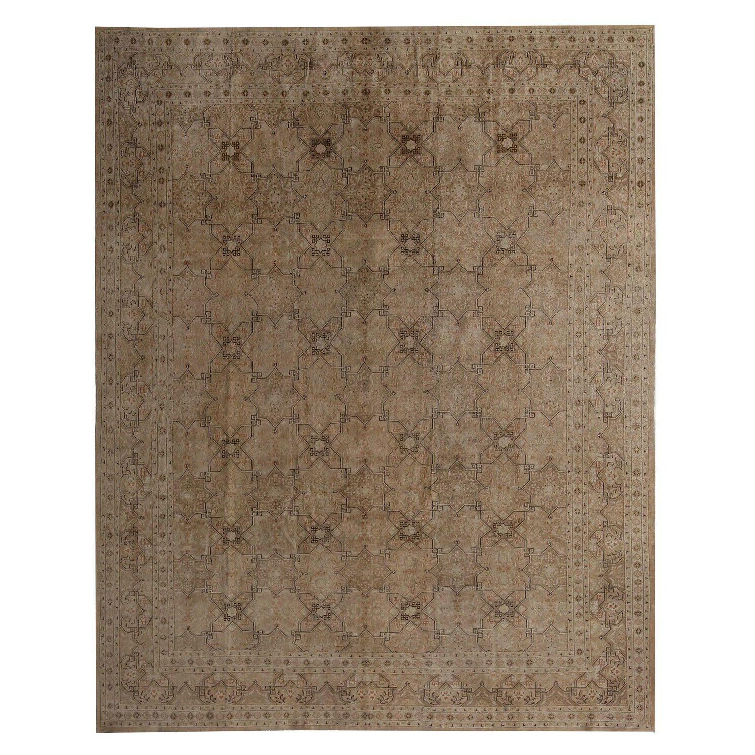 Tappeti persiani Kerman - Lana Marrone Taupe Design - 96876