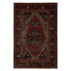 Petit tapis persan Farahan - Motif rouge en laine - 96824