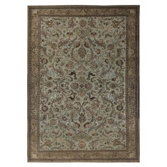 Tapis persans de Tabriz - Design en laine ivoire - 96878