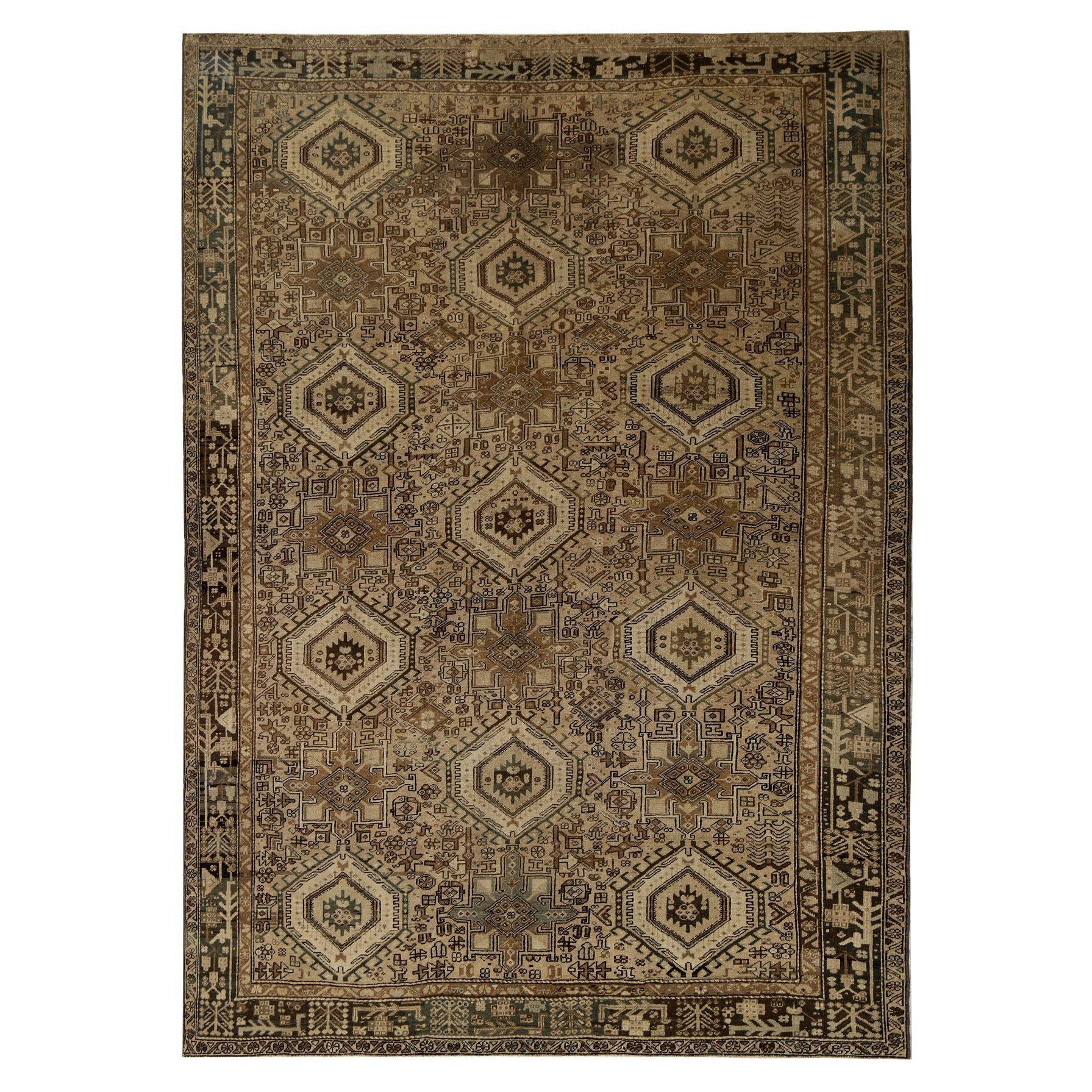 Persische Heriz Teppiche - Wolle Brown Design - 96879