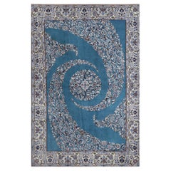 Persian Naien Small Rug - Wool Blue Design - 96891