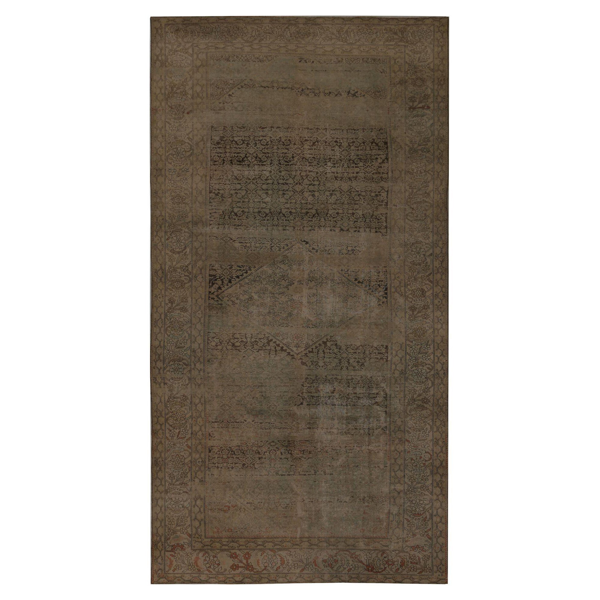 Tappeti persiani Malayer - Lana Marrone Taupe Design - 96837