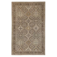 Tapis persan Shiraz Small - Laine Brown Taupe Design - 96861
