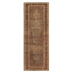 Tapis persan Malayer - Laine ivoire à motif rouge pourpre - 96863