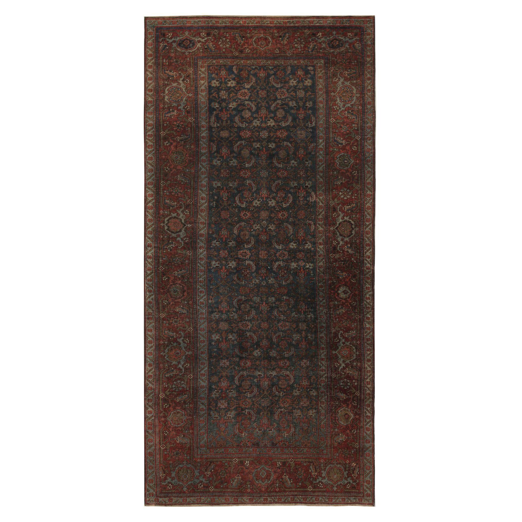 Tappeto persiano Bijar Small - Lana Blu Rosso Design - 96865