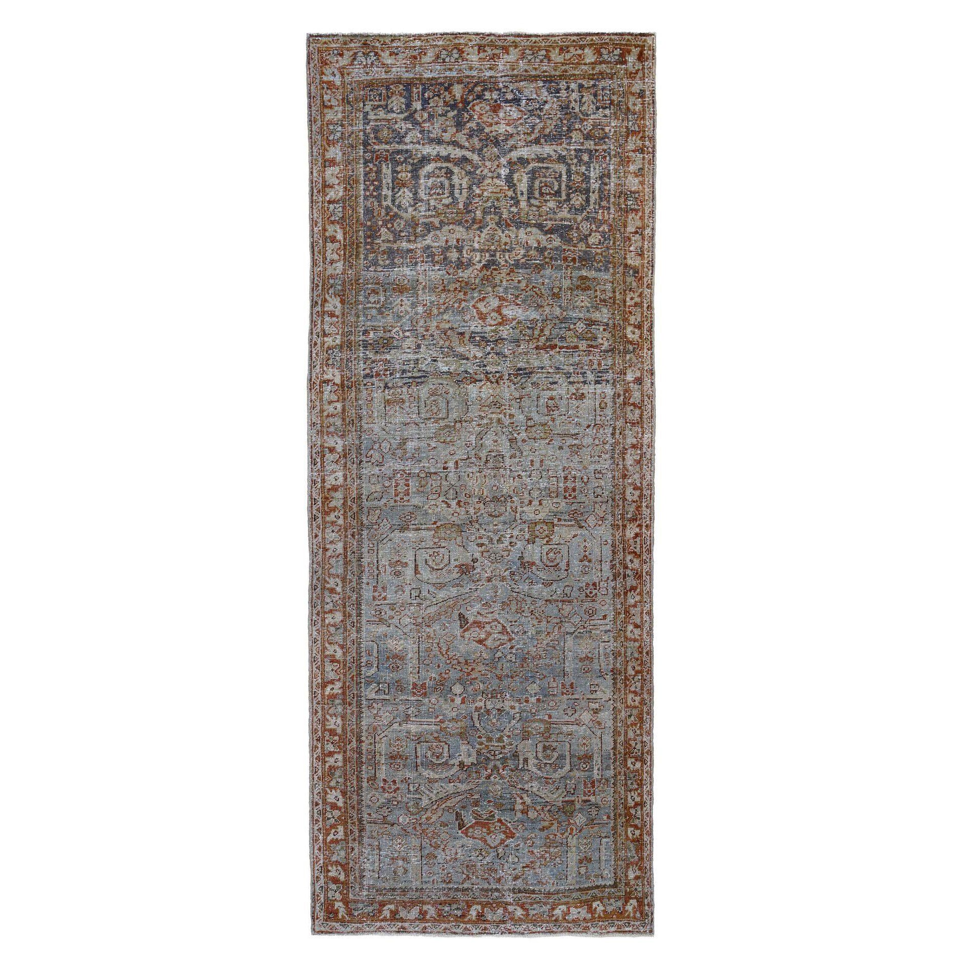 Tappeti persiani Mahal - Disegno blu in lana - 96918