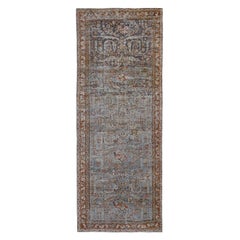 Tapis persans Mahal à motif bleu en laine - 96918