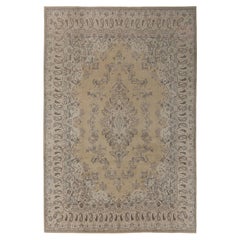 Tapis persans Kerman - Design en laine ivoire taupe - 96920