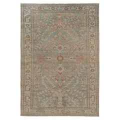 Petit tapis persan Malayer - Laine ivoire bleu clair motif - 96921