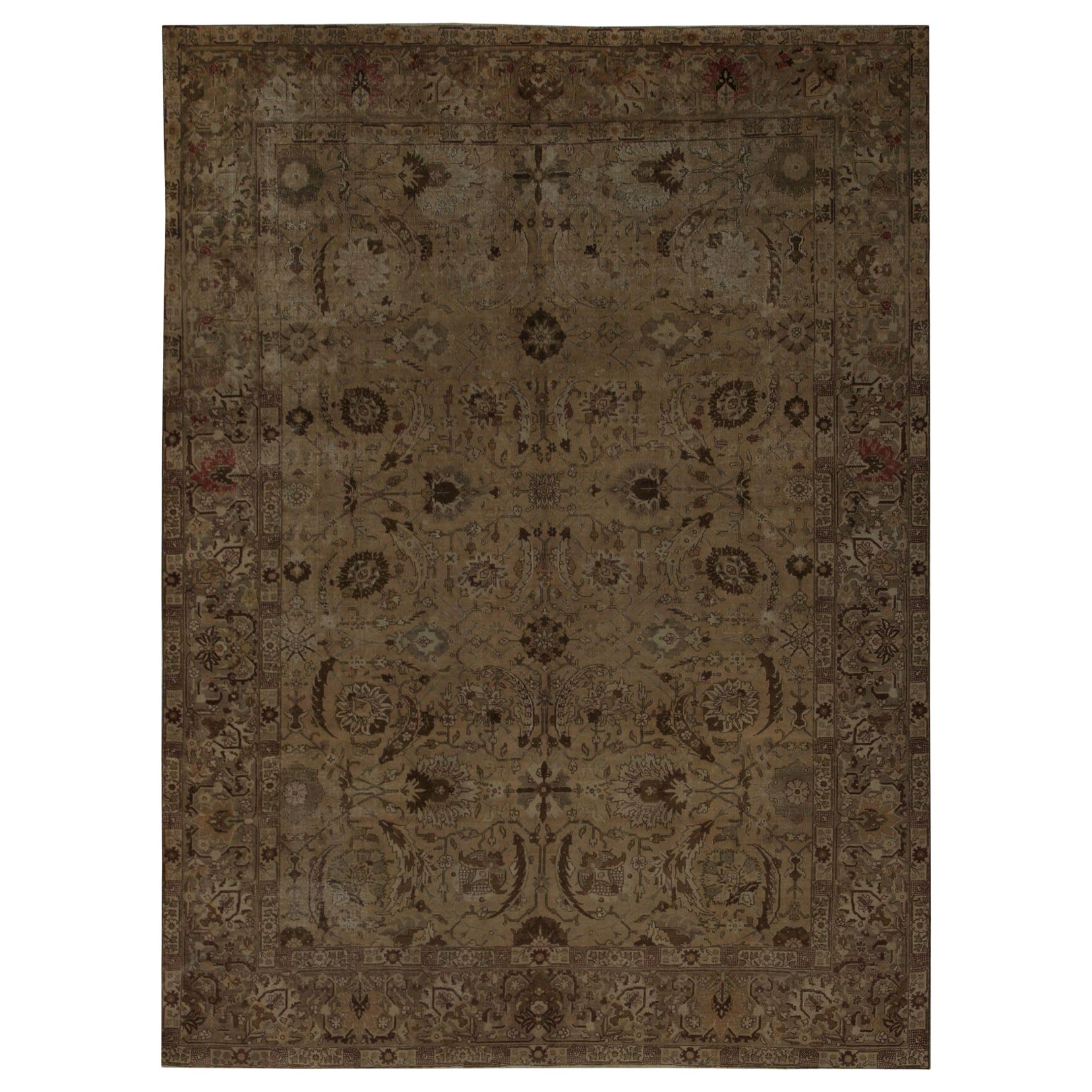 Persische Täbris Teppiche - Wolle Brown Design - 96883