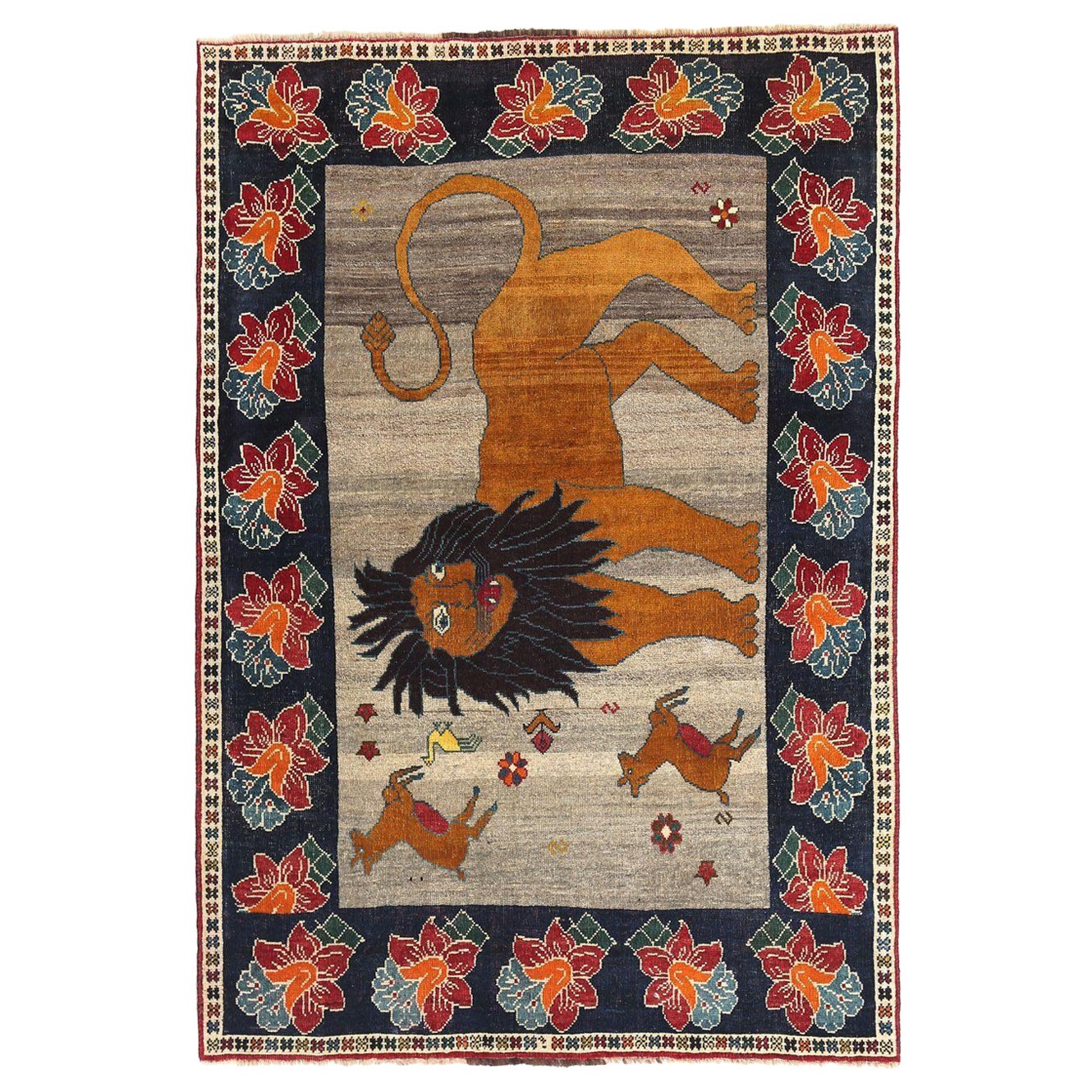 Tappeto persiano Shiraz Small Design - Lana Avorio - 96936