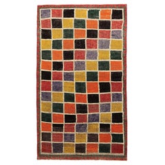 Petit tapis persan Gabbeh - Laine orange violet rouge jaune - 96938