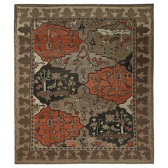 Tapis persan Heriz Over Size - Laine Brown Red Design - 96887