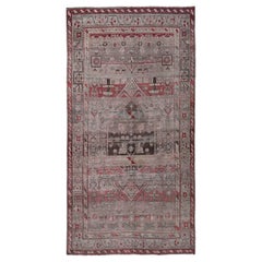Persische Bijar Teppiche - Wolle Braun Elfenbein Rosa Design - 96902