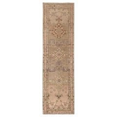 Tapis de course persan Azerbaïdjan - Laine Brown Taupe Design - 96956
