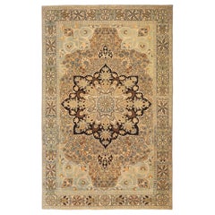 Tapis de sol persan Bakhtiari - Laine Brown Yellow Design - 96961