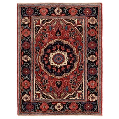Petit tapis persan Heriz - Design rouge en laine - 96926