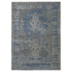 Afghanistan Tapis de sol Sultanabad - Laine Bleu Brown Ivoire - 97007