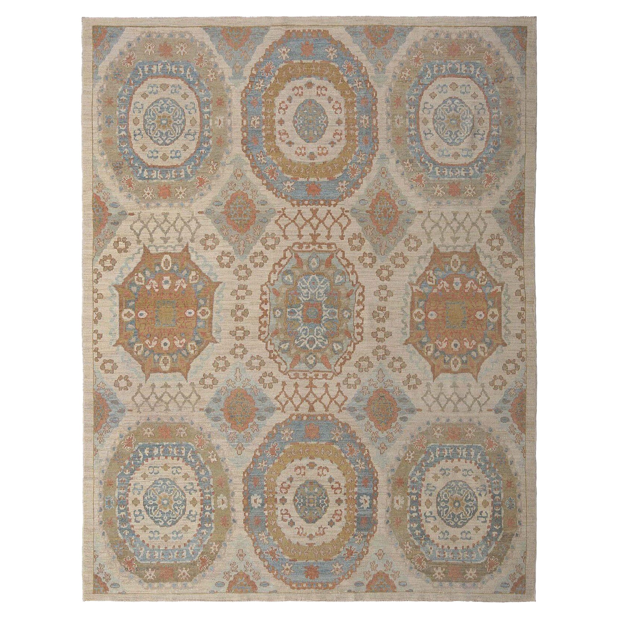 Afghanistan Sultanabad Area Rugs - Wolle Elfenbein Design - 97009