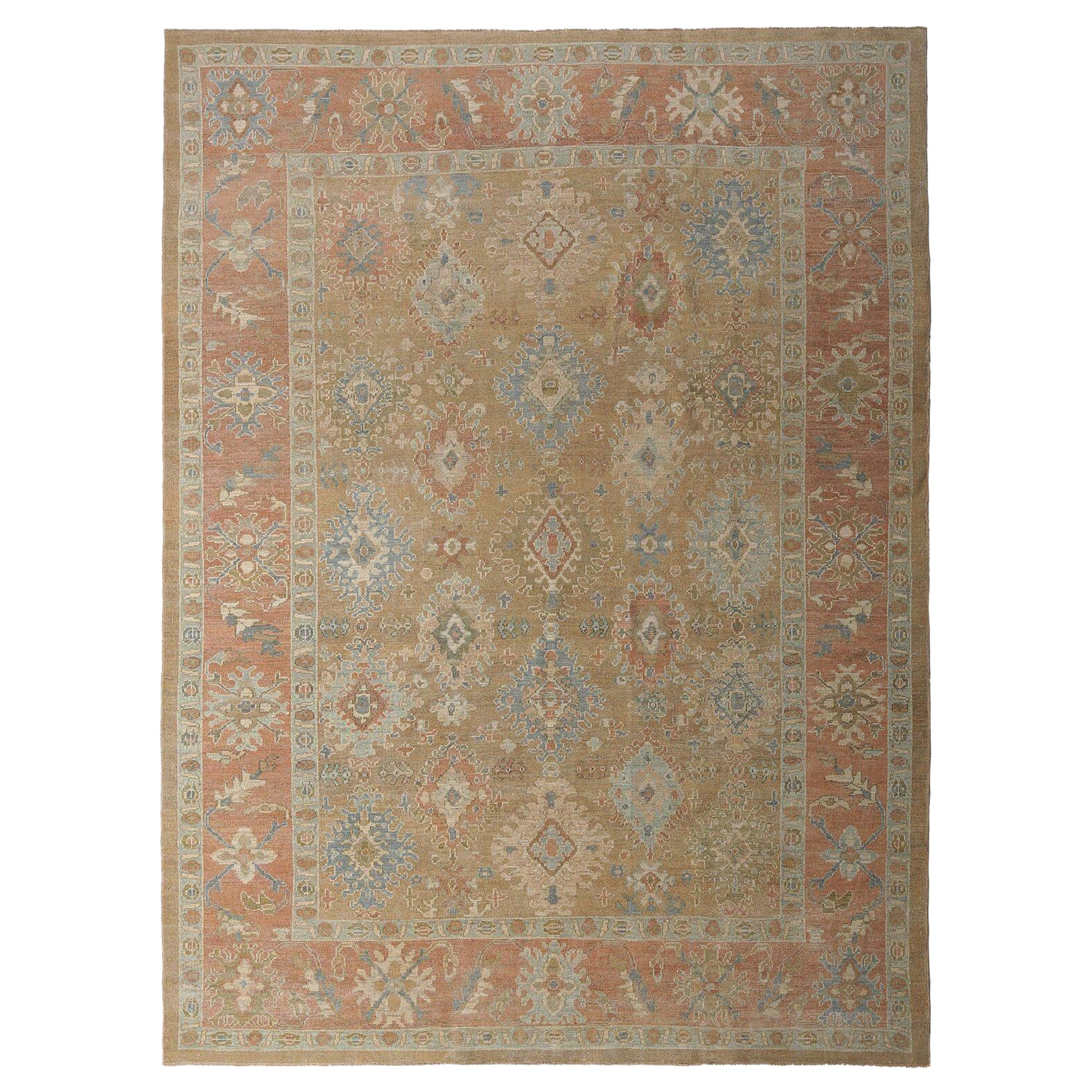 Afghanistan Sultanabad Area Rugs - Wool Brown Pink Design - 97010