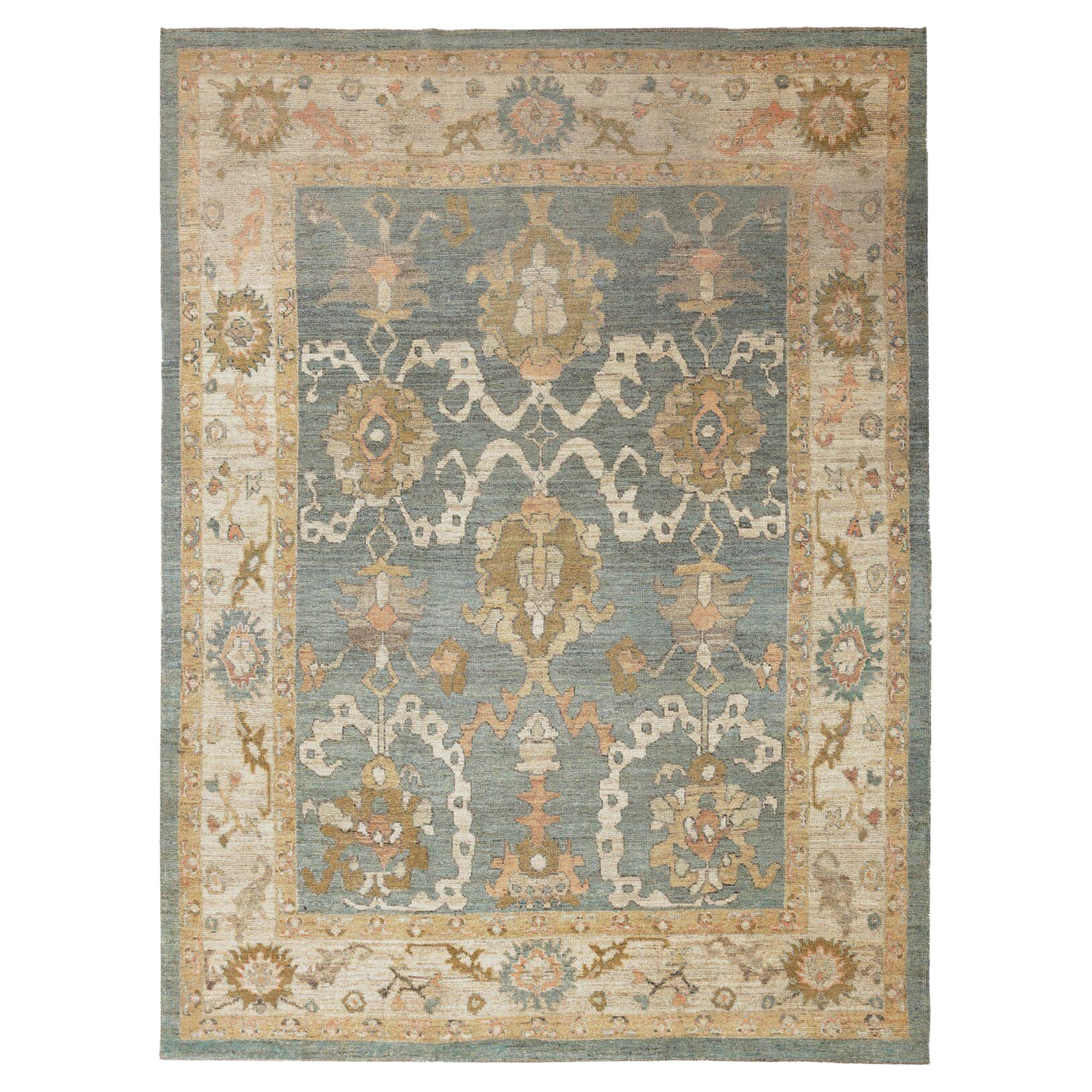 Afghanistan Oushak Area Rugs - Wolle Grau Elfenbein Design - 97015