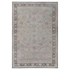 Tappeto Afghanistan Oushak Over Size - Disegno in lana e avorio - 97031