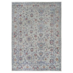Tapis Sultanabad surdimensionné en laine ivoire - 97032