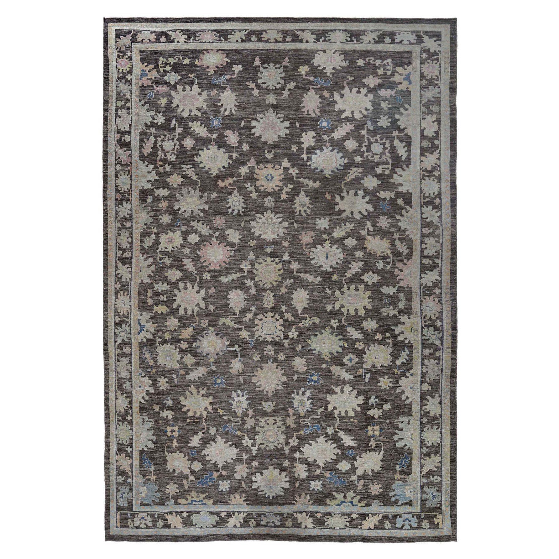 Afghanistan Oushak Over Size Rug - Wool Brown Design - 97033