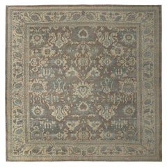 Afghanistan Sultanabad Square Area Rugs - Wool Brown Design - 97035