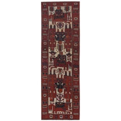 Tapis persans Shiraz - Motif rouge ivoire en laine - 96971