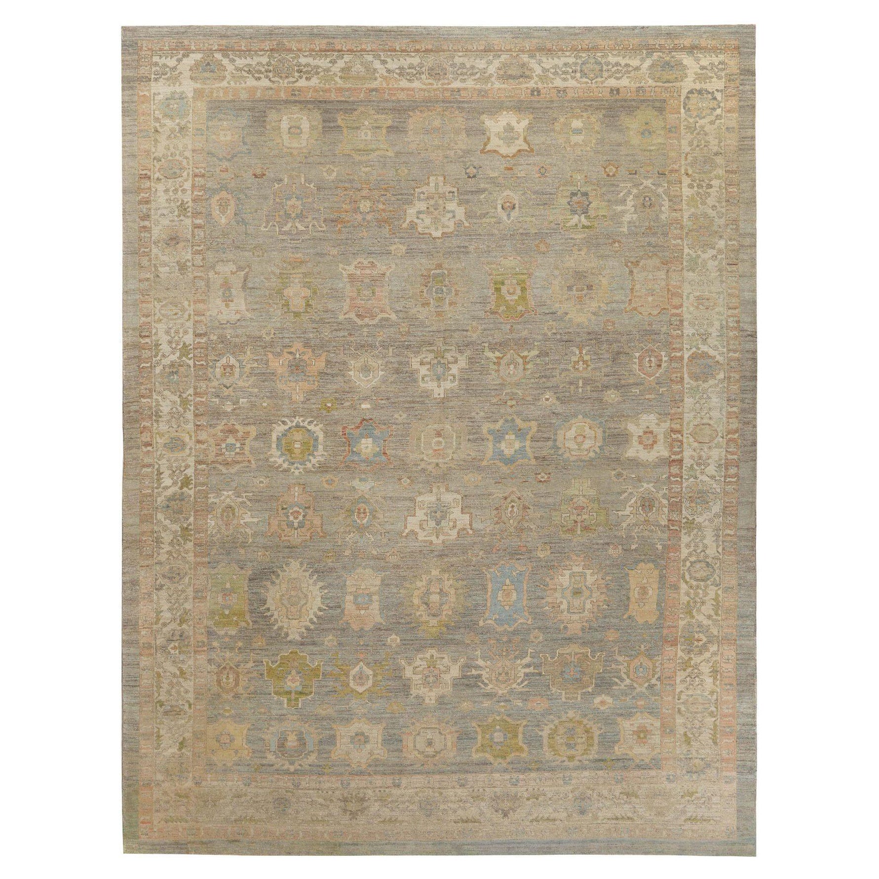 Tappeto Afghanistan Oushak - Lana Marrone Taupe Design - 97036