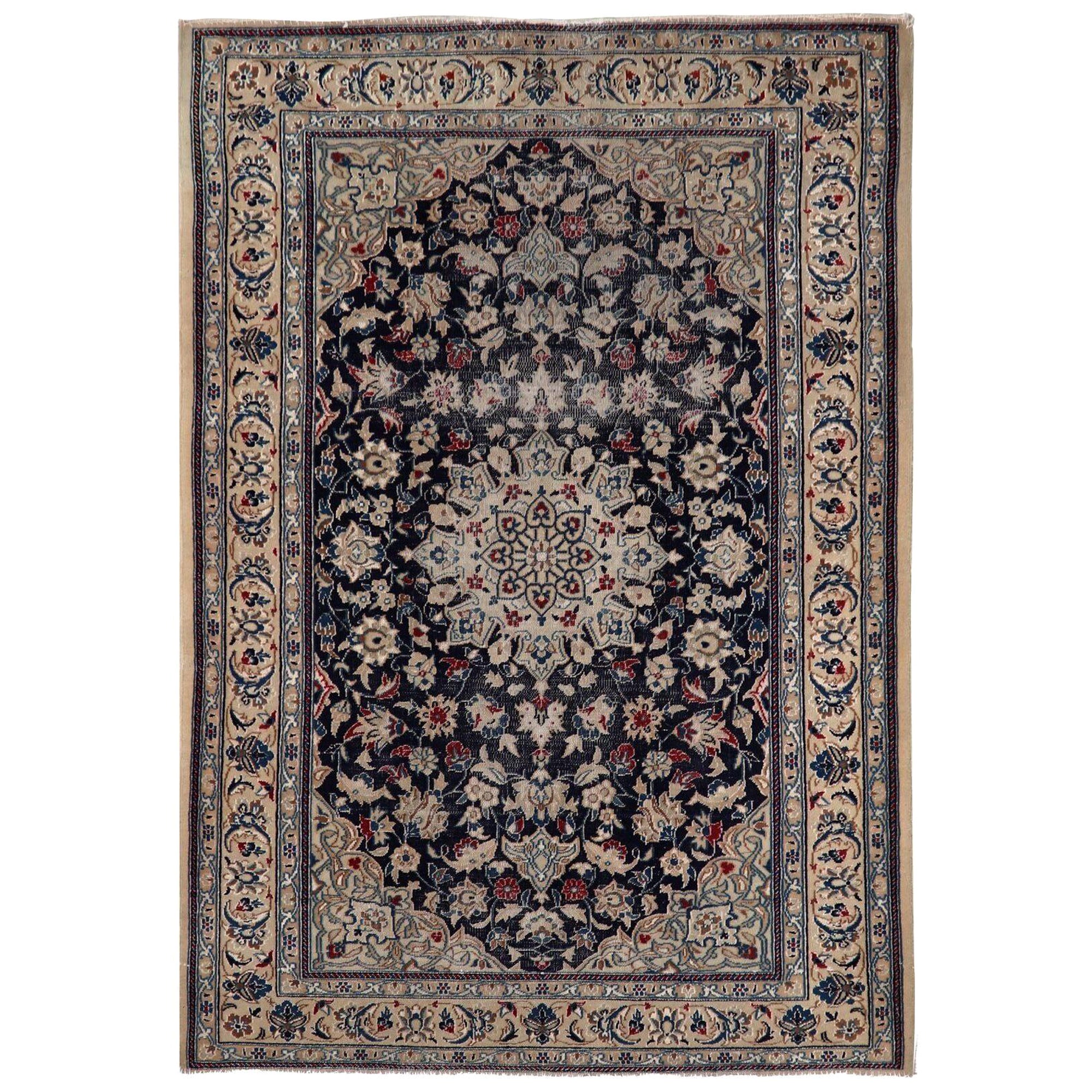 Tappeto persiano Naien Small - Lana Nero Avorio Design - 97050