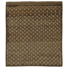 Petit tapis persan Gabbeh - Design en laine ivoire taupe - 96985